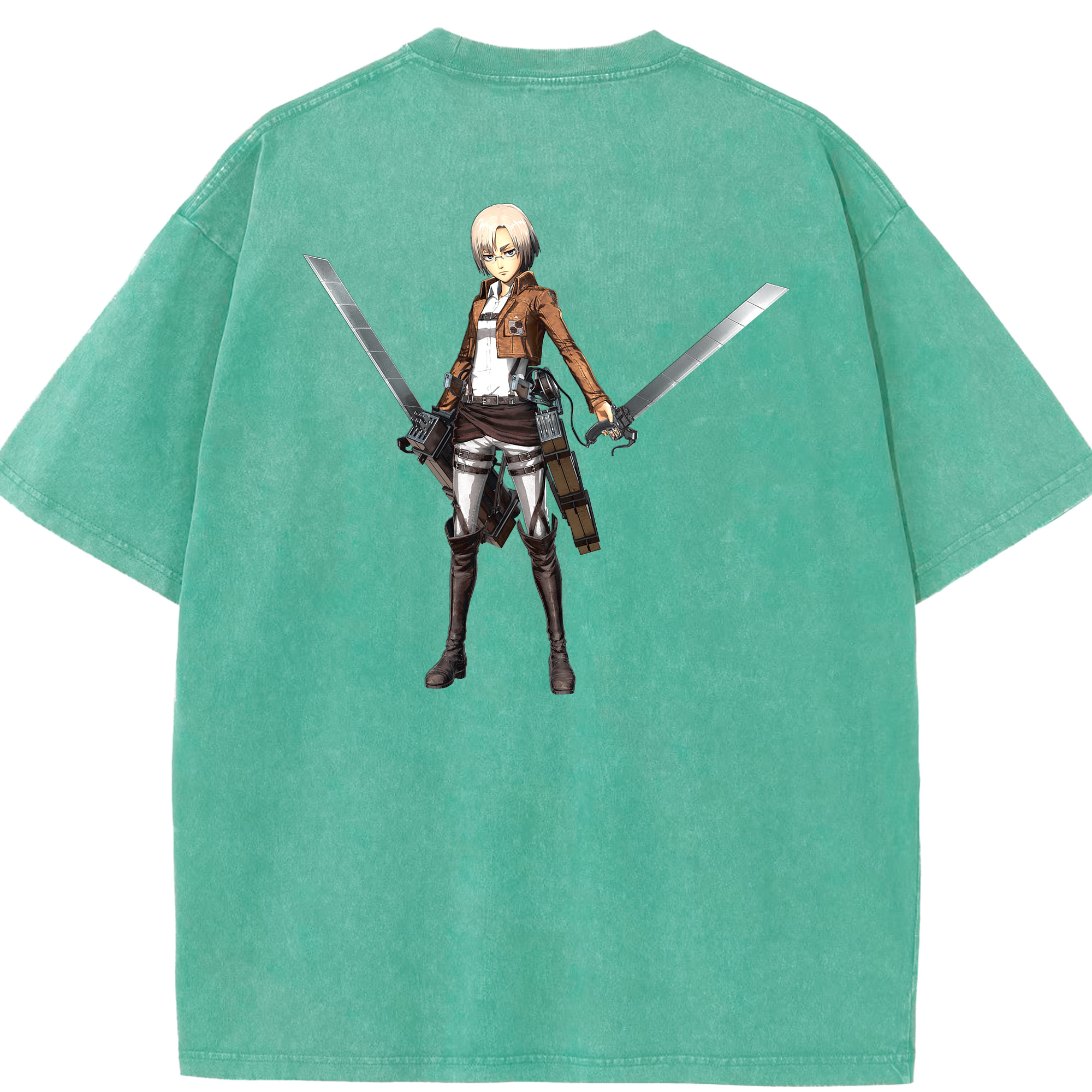 （画像用）  綿100% ヴィンテージ風 半袖Tシャツ（背面プリント）